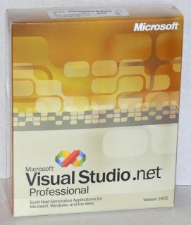 Microsoft Visual Studio Net Pro 2002 PN 659 00844 New