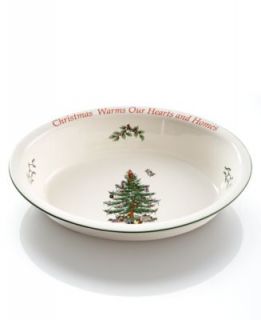 Spode Serveware, Christmas Tree Sentiment Oval Rim Dish