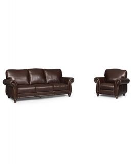 Franklin Living Room Furniture, 2 Piece Set (Sofa and Recliner)