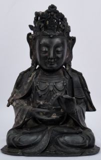 Antique Chinese Ming Dynasty Beautiful Seated Bodhisattva Buddha