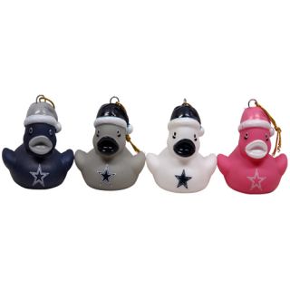 Dallas Cowboys 4 Pack Mini Duck Ornament Set