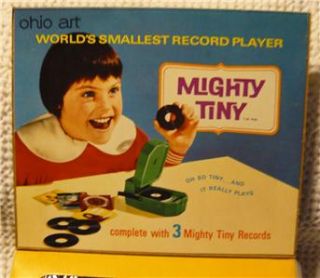 Mighty Tiny Ohio Art Worlds Smallest Record Player 60s
