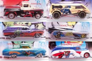 2012 Hot Wheels Nostalgia DC Comics w/ Airflow Cadillac Funny Car Set