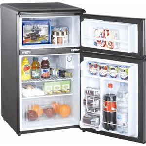 Emerson 2 Door Compact Refrigerator Mini Fridge Freezer