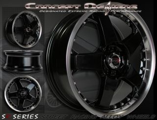 17 Evoke™ F1 Wheels Rims Universal 10H 5 Lug Black New