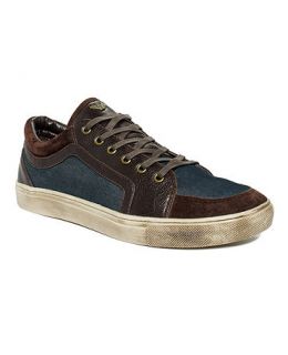 Armani Jeans Shoes, Denim and Leather Lower Sneakers   Mens Shoes