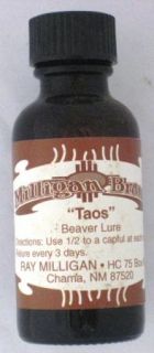 Taos Beaver Lure Milligan Brand Lure Castor Based Beaver Trapping Lure