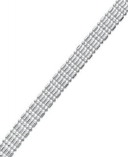 Giani Bernini Sterling Silver Bracelet, Dot Dash Link Bracelet
