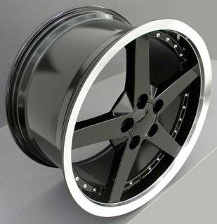 19 Rims Fit Corvette C6 Deep Dish Black Wheel 19x10