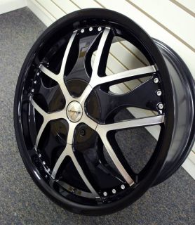 20 inch Wheels Black Machined Rims Limited 350