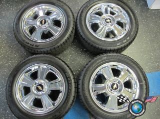 09 12 Chevy Silverado Factory 20 Wheels Tires Chrome Clad Tahoe 1500