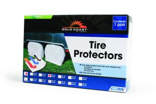 Camco 45336 Cover Wheel and Tire Protectors 40 inch Colonial White