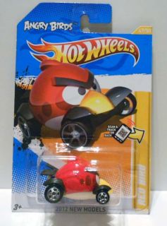 Hot Wheels 2012 New Models 47 Angry Birds Red Bird Mint on Card