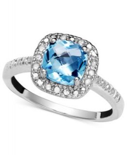 Victoria Townsend Sterling Silver Ring, Blue Topaz (1 3/8 ct. t.w) and