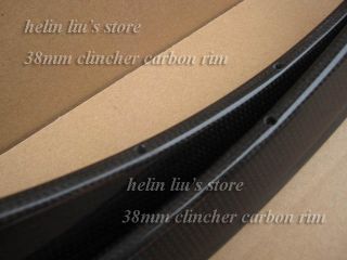 38mm Clincher Carbon Fiber Bicycle Rim