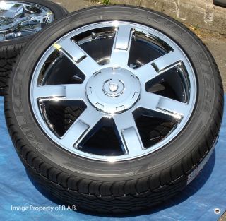 Cadillac Escalade 22 Factory Chrome Wheels with Tires New