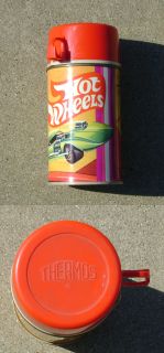Hot Wheels Lunch Box Thermos 1969 Mattel Complete Clean produced by