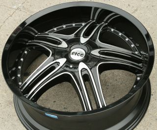 Bigg Assett 516 22 Black Rims Wheels Ford Fusion Flex Mustang 22 x 8