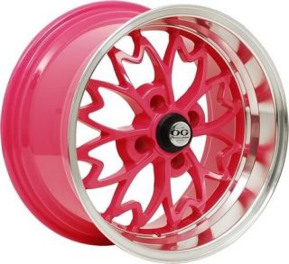 OG Sakura 15x8 4x100 25 Offset Pink Honda Acura Wheels Rims