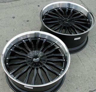 Gianelle Trentino L5 22 Black Rims Wheels E38 E65 7 Series 22 x 9 0
