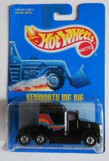 Hot Wheels Blue Card 76 Kenworth Big Rig Semit Truck Black w BWs Mint
