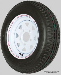 80x12 White 5 Bolt Trailer Wheel Rim Tire 480 12 Wheel 4 80x12