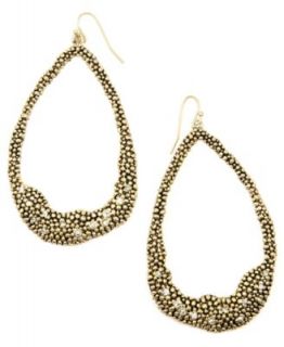 Vince Camuto Earrings, Gold tone Glass Hoop Earrings   Fashion Jewelry