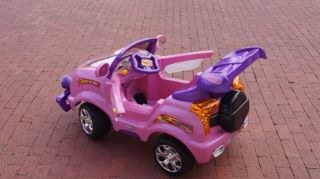 KIDS PINK REMOTE CONTROL RIDE ON CAR RIDE ON POWER 6V WHEELS FREE SHIP