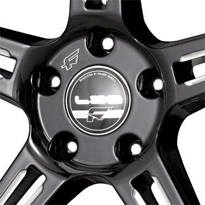 114.3 LX52 Black CNC Macined with Stainless Chrome Lip Wheels/Rims