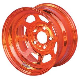 Aero Race Wheels 51 Aerobrite Orange Chrome Spun Formed Wheel 15x10