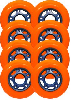 Hockey Formula Inline Skate Wheels 76mm 88A Orange Outdoor Grip