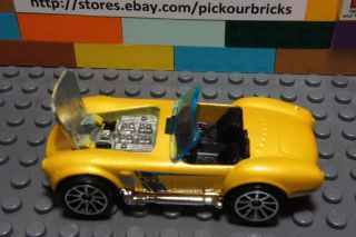 Hot Wheels Yellow Shelby Cobra 427 s C Coupe Convertible Rising Hood
