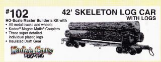 Skeleton Log Car Kit 102 Highly Detailed Logging Equipment with Die