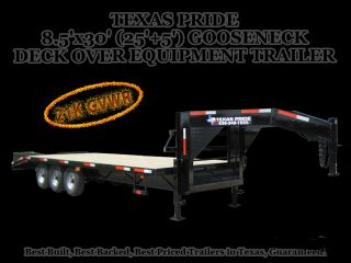 x30 (25+5) Texas Pride Gooseneck Triple Axle Deck Over