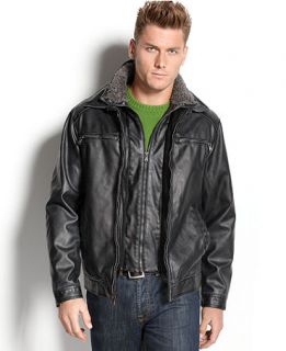 Calvin Klein Jacket, Faux Leather Jacket   Mens Coats & Jackets   