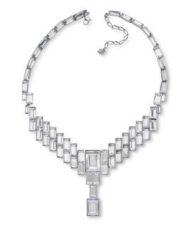 Swarovski Necklace, Rhodium Plated Crystal Diamond Touch Light Nirvana
