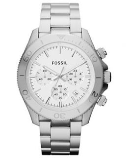 Fossil Watch, Mens Chronograph Retro Traveler Stainless Steel