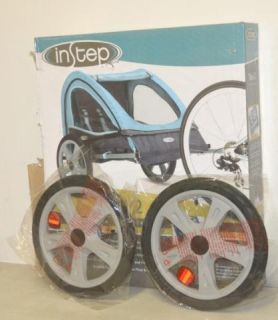 Instep Double Take 2 Bicycle Trailer Light Blue Gray 12 QE127
