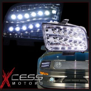 05 09 Ford Mustang Chrome High Power LED Projector Headlights