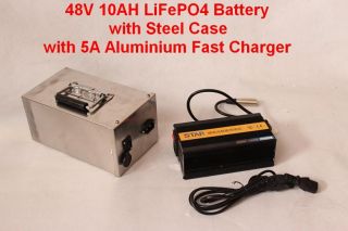 Wholesale Newest Cheap 48V 10AH LiFePO4 Battery with Steel Case bms