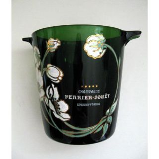 Perrier Jouet Champagne Ice Bucket Vintage Belle Epoque Green Glass