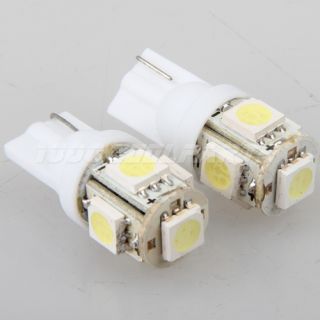 White T10 Wedge 5 SMD 5050 LED Light Bulbs 192 168 194 2825 158