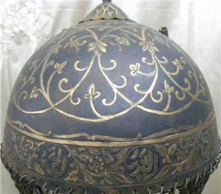 Originalold Iran Safavid Islamic Empire Battle Warrior Helmet Grapes