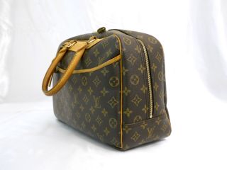 Used Louis Vuitton Monogram Deauville Handbag Authentic 