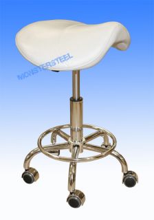 Hydraulic Stool Chair Facial Salon Massage Beauty White Saddle Seat