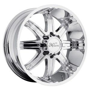 24 inch Milanni Kool Whip Chrome Wheels Rims 8x6 5 8x165 1 18
