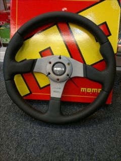 Genuine Momo Steering Wheel Race Italy Sports Leather