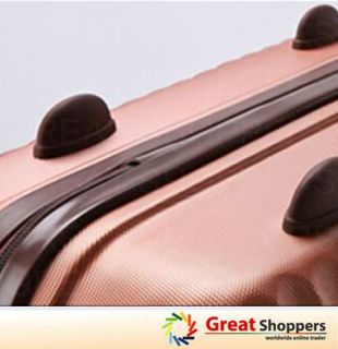 New Fashion Pyramid Trolley Luggage Travel Hard Case Orange Gold Pink