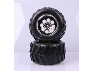 Knobby Wheels Tires Tyre Assy for 1 5 Scale FG Big Monster Truck 2pcs