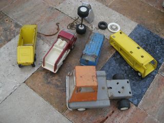 Lot of Vintage Tonka 1960s Trucks and Miscellaneous Parts Tires Model